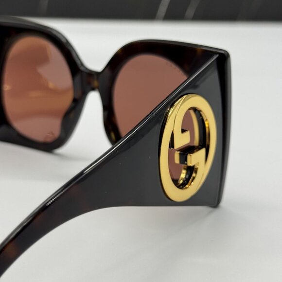 NEW GG1254S 002 GUCCI BUTTERFLY HAVANA BROWN WOMEN GUCCI SUNGLASSES - Picture 6 of 12
